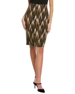 Samantha Sung Chloe Wool & Silk-Blend Pencil Skirt Women