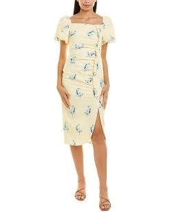 Beulah Puff Sleeve Midi Dress Women