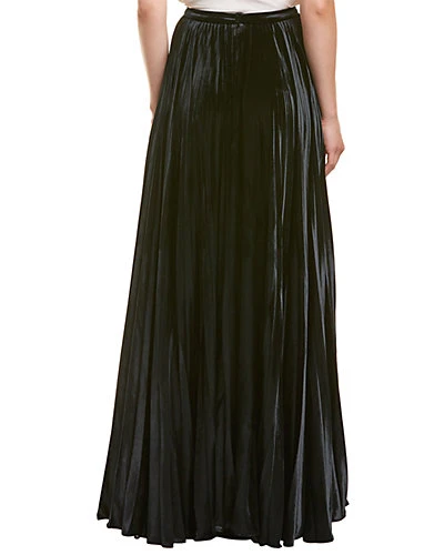 Saint Laurent Pleated Silk-Blend Maxi Skirt Women - Image 2