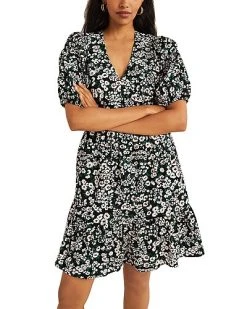 Boden Puff Sleeve Tiered Dress Women