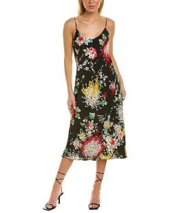 Johnny Was Silk Charmeuse Silk Slip Dress Women