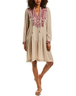 Johnny Was Plin Silk-Blend Shift Dress Women