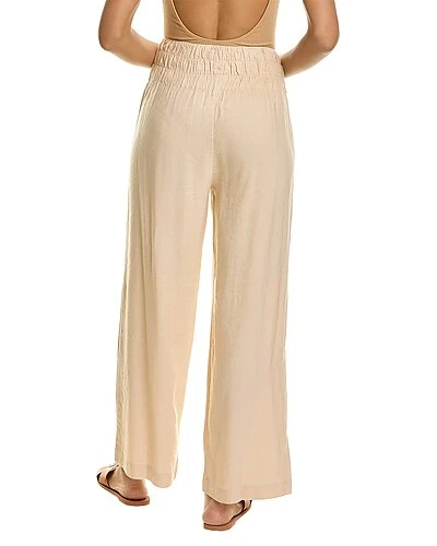 Onia Air Smocked Linen-Blend Pant Women - Image 2