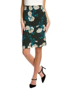 Samantha Sung Chloe Silk Pencil Skirt Women