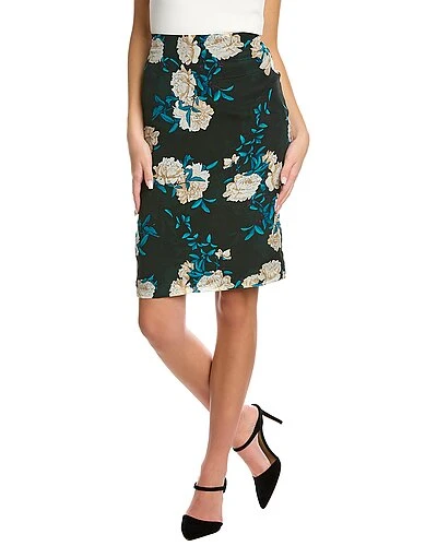 Samantha Sung Chloe Silk Pencil Skirt Women