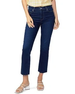 Paige Denim Cindy Crop Raw Hem Straight Women