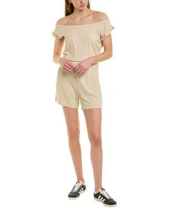 Chaser Cozy Rib Smocked Romper Women