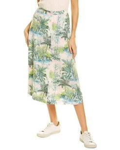 Tommy Bahama Island Hop Linen Midi Skirt Women