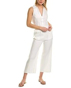 Monrow Halter Polo Linen-Blend Jumpsuit Women