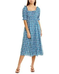 Celina Moon Off-The-Shoulder Midi Dress Women