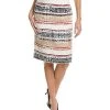 Oscar De La Renta De La Renta Tweed Silk-Lined Pencil Skirt Women