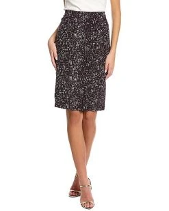 Samantha Sung Chloe Silk Pencil Skirt Women