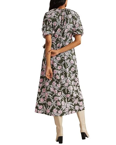 Boden Puff Sleeve Column Midi Dress Women - Image 2
