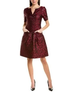 Oscar De La Renta De La Renta Silk-Blend Midi Dress Women