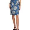 Samantha Sung Chloe Silk Pencil Skirt Women