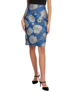 Samantha Sung Chloe Silk Pencil Skirt Women