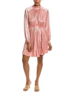 Beulah Accordion Pleated Mini Dress Women