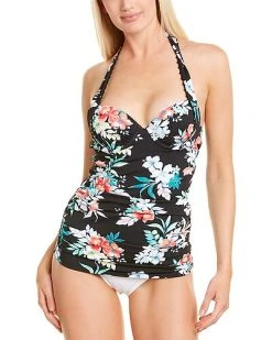 Tommy Bahama Floral Springs Underwire Halter Tankini Women