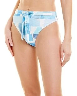 Splendid Tie-Front High-Leg Bikini Bottom Women