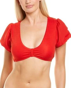 BCBGMAXAZRIA Poof Sleeve Top Women