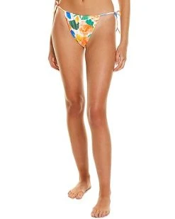 WeWoreWhat Ruched String Bikini Bottom Women