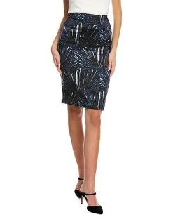 Samantha Sung Chloe Silk Pencil Skirt Women
