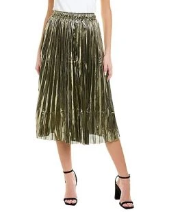 70/21 Shiny Pleated Midi Skirt Women