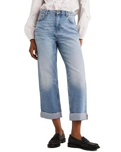 Boden Relaxed Straight Turn Up Jean Women