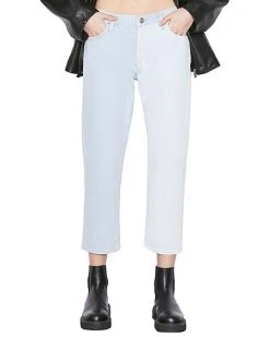 FRAME DENIM Le Slouch Crop Splitscreen Jean Women
