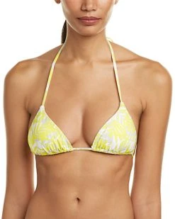 Vilebrequin Shadow Palm Tree Triangle Swim Top Women