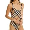 Burberry Alagnon Check One-Piece Swimsuit Women