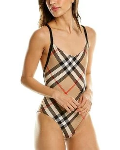 Burberry Alagnon Check One-Piece Swimsuit Women