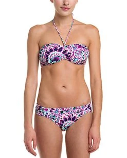 Shoshanna Pampelonne Paisley Print Shirred Brief Women