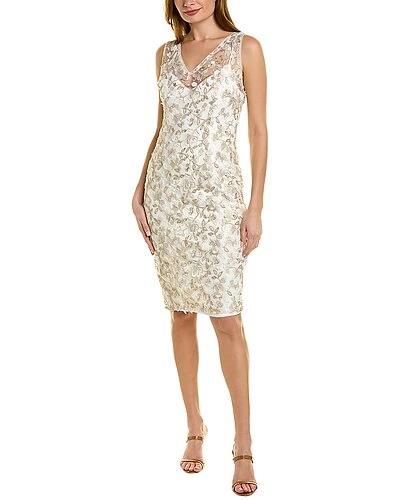 Adrianna Papell Floral Embroidered Sheath Dress Women