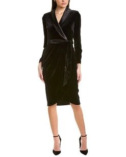 Adrianna Papell Velvet Wrap Dress Women