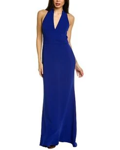 Badgley Mischka Cut In Halter Gown Women