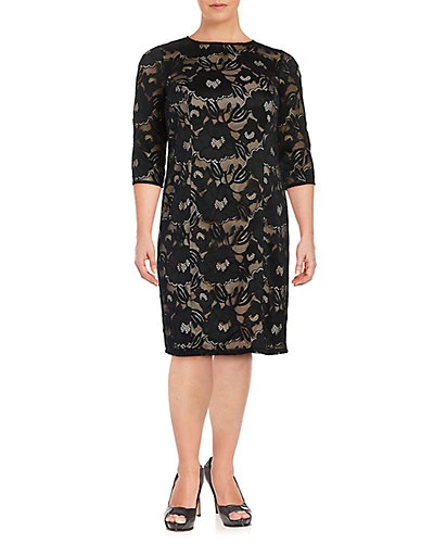 Adrianna Papell Us Lace Sheath Dress Women