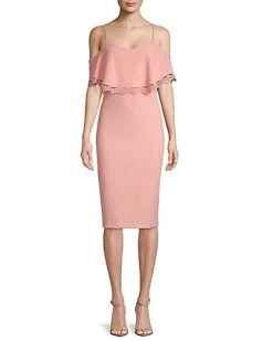 Nanette Lepore Short Sleeve Cold Shoulder Dress Women